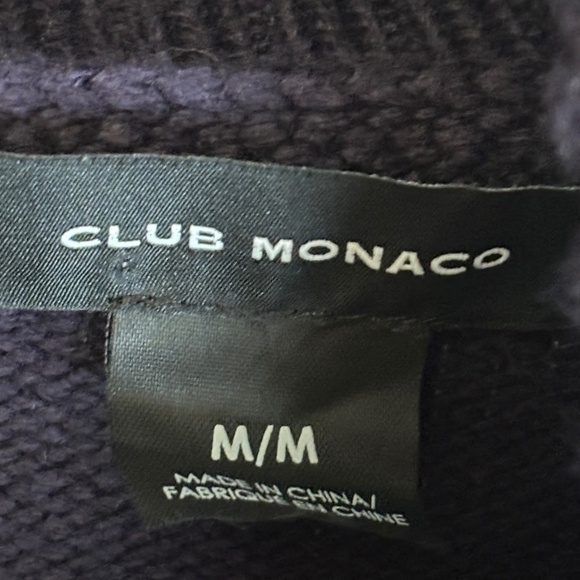 Club Monaco Deep Plum Purple Cotton Blend Soft Turtleneck SZ medium - Picture 7 of 10